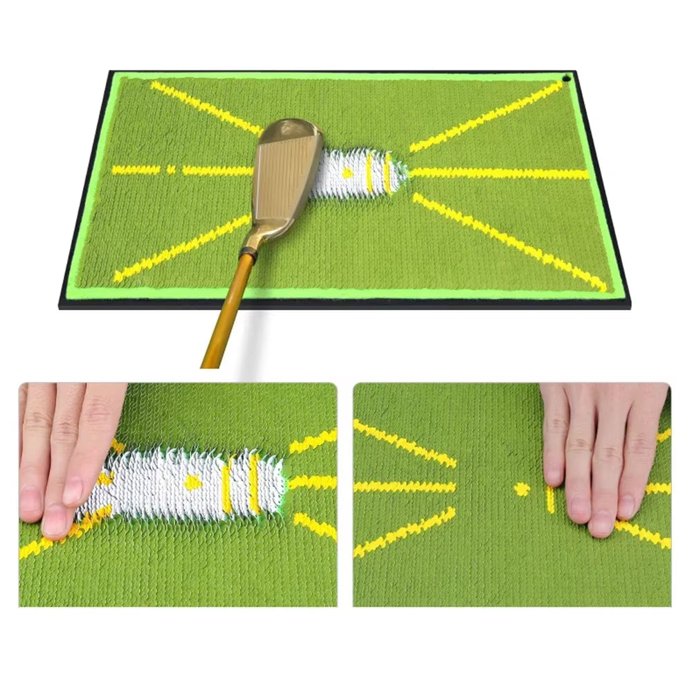 -DJD038 Golf Strike Mat,Bead Display Track, Beginner Training Aids,Swing Practice, Trace Detection Pad