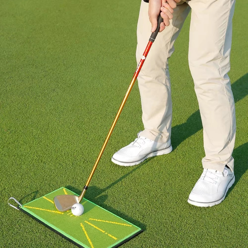 -DJD038 Golf Strike Mat,Bead Display Track, Beginner Training Aids,Swing Practice, Trace Detection Pad